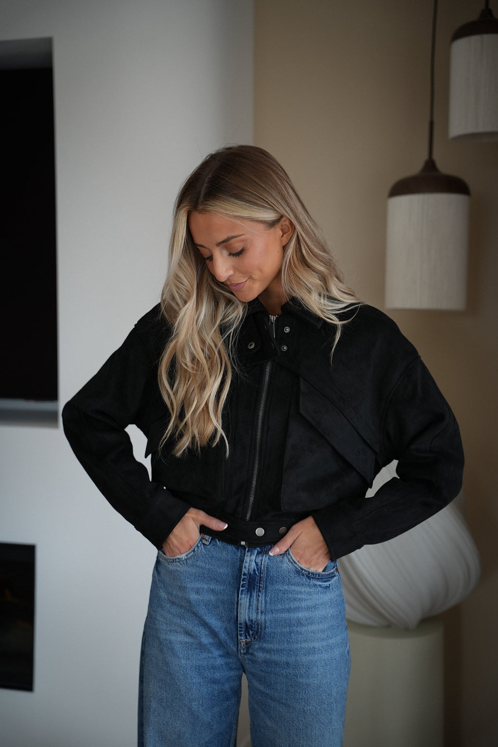 Solan Black - Suede Jacket