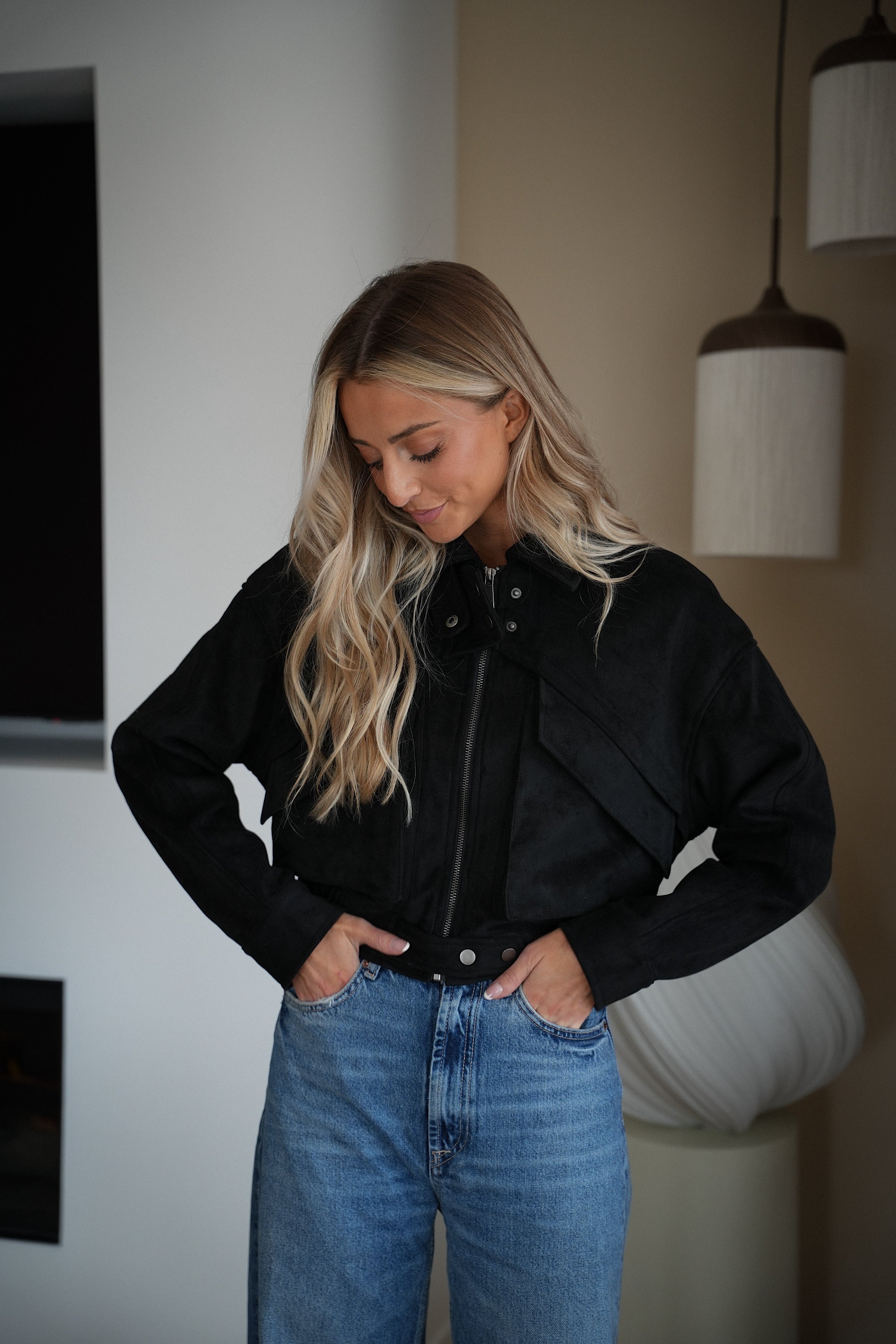 Solan Black - Suede Jacket