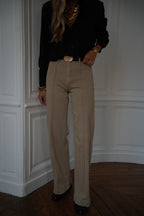 Mocha Beige - Straight Jeans