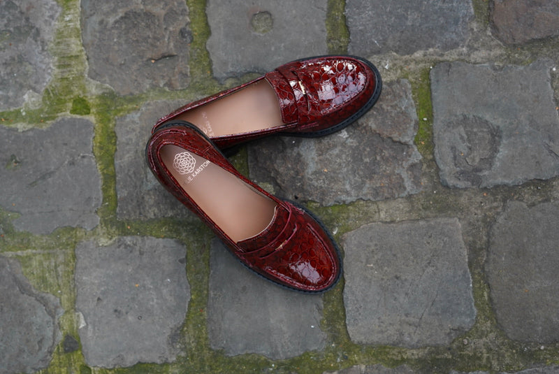 Mocassins Ovana Cuir Bordeaux