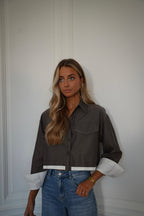 Valencia Taupe - Crop Shirt