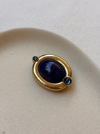 Broche Agatha Vintage - Pierre Bleue