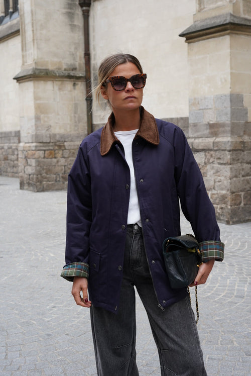 Veste Mi-Longue Léonie Marine