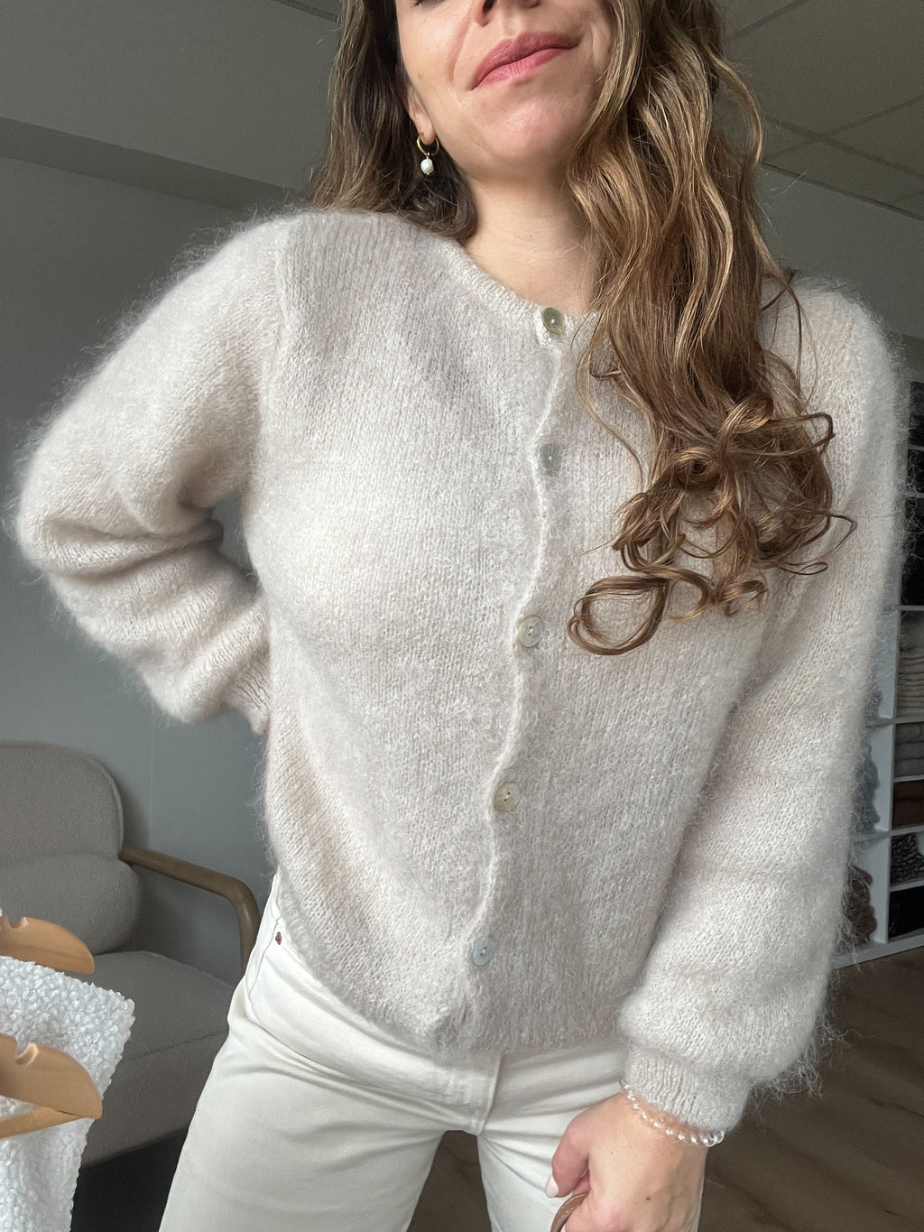 Bianca Taupe Wool Knitwear