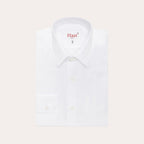 Chemise Cintrée En Chevron Double Retors Blanche