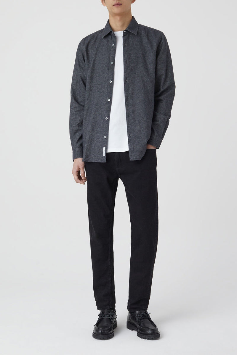 Chemise Basique - Dark Grey Melange - Homme