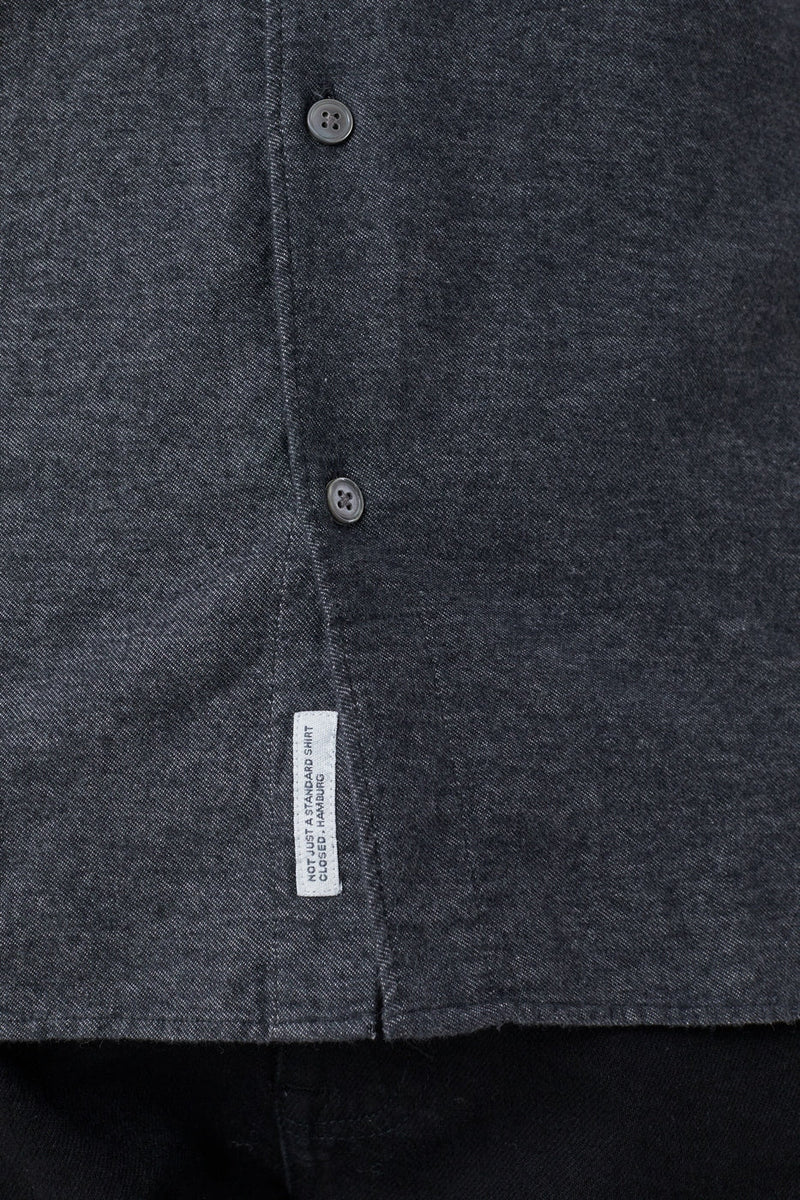 Chemise Basique - Dark Grey Melange - Homme