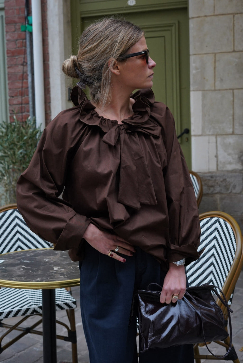 Madeleine Chocolate Blouse