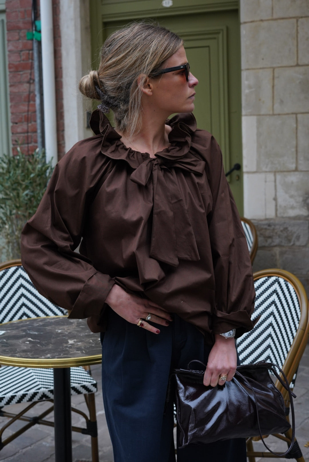 Madeleine Chocolate Blouse