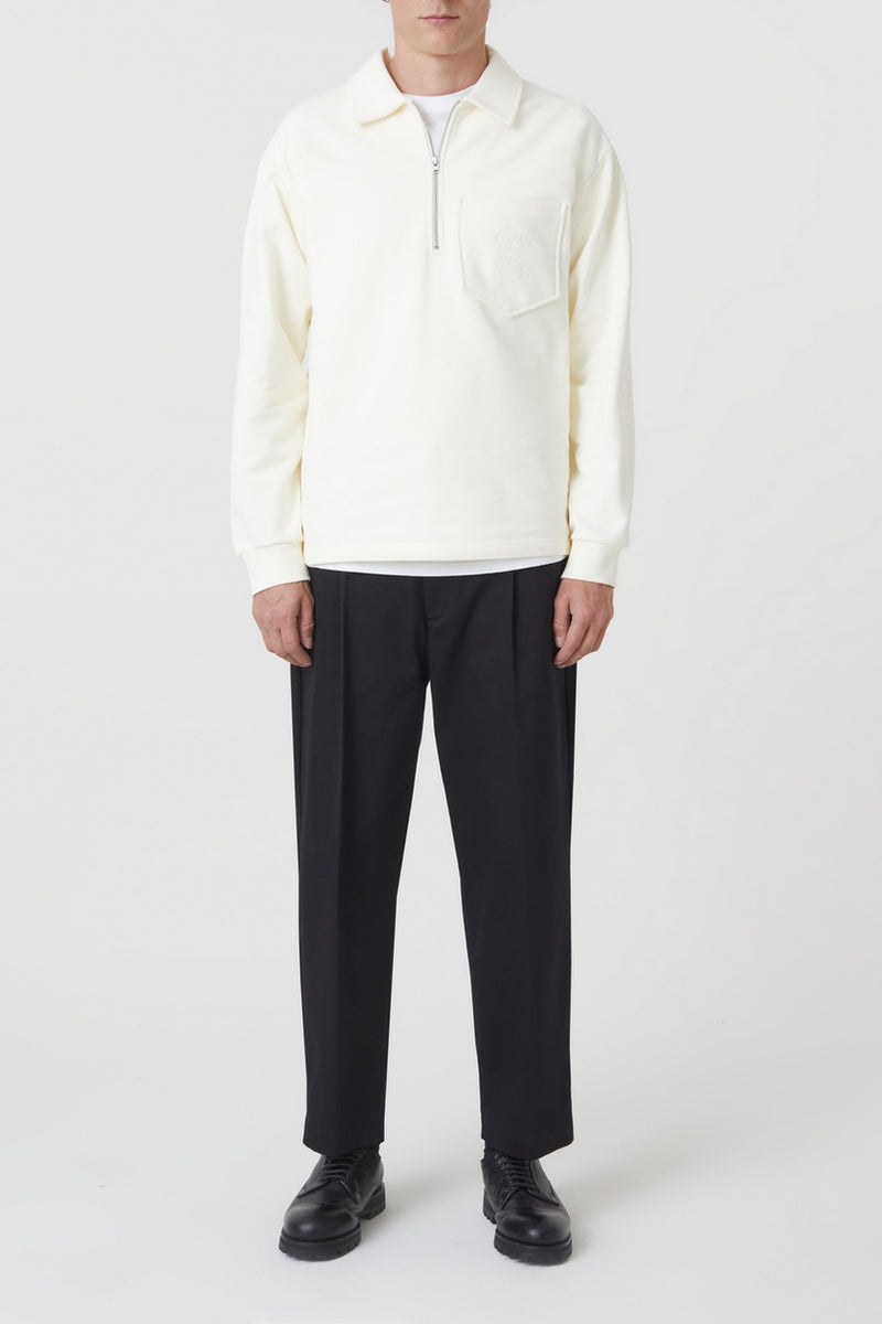 T-Shirts Zip-Up Polo - Black - Homme