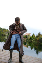 Paul Trench Coat Khaki/Leopard