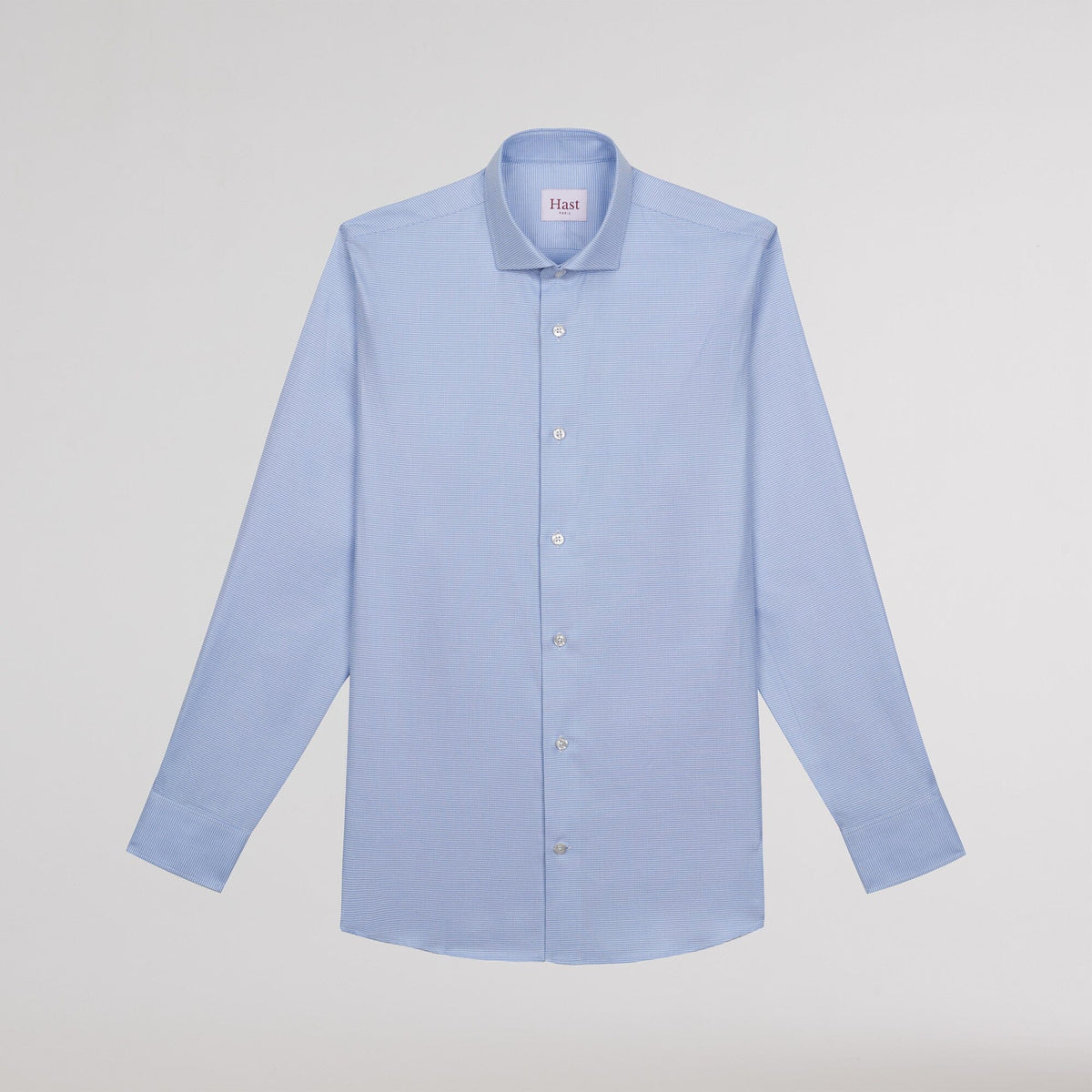Chemise Cintrée En Oxford Double Retors Pied De Poule Bleue