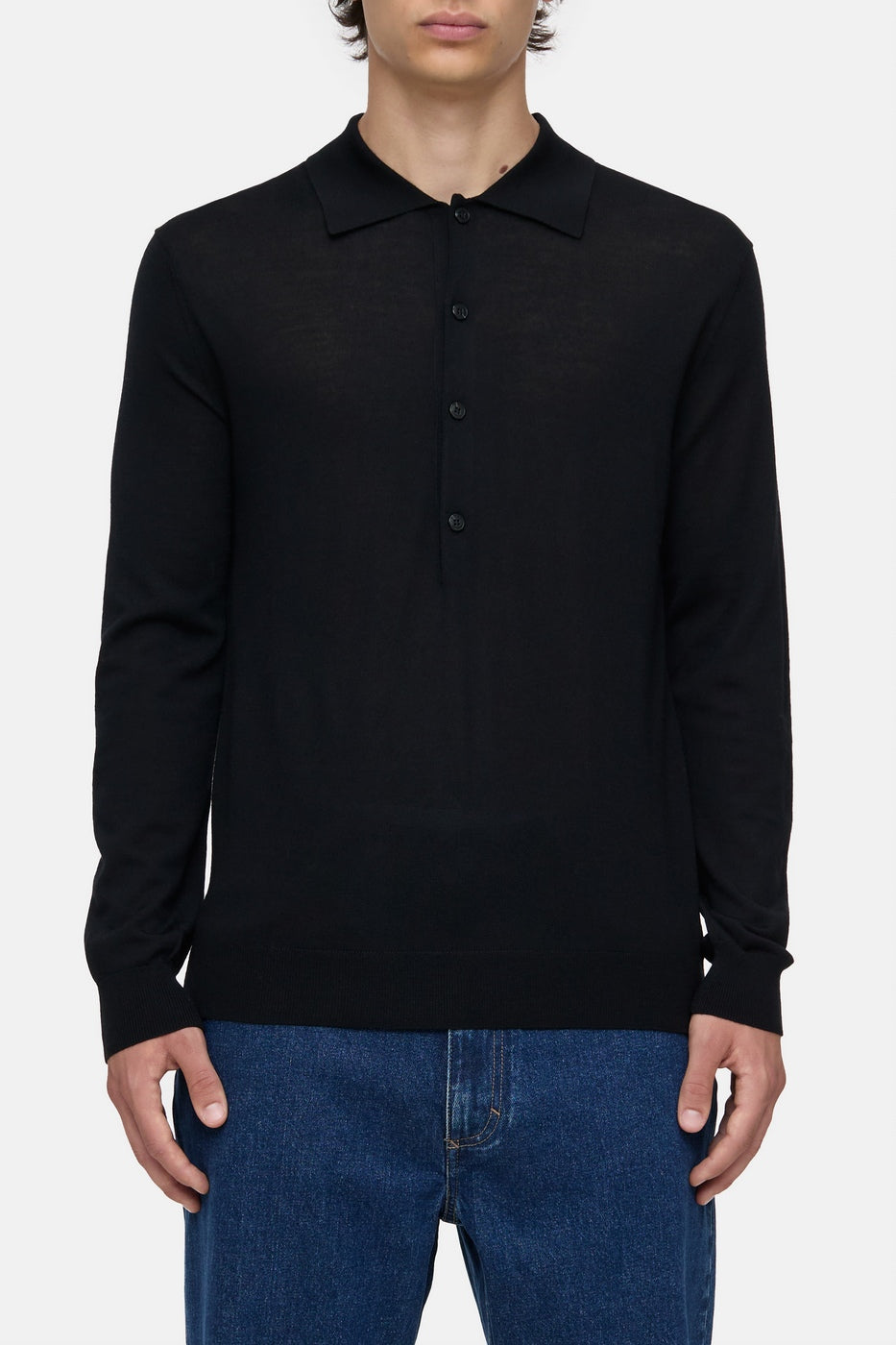 Polo Jumper - Black - Men