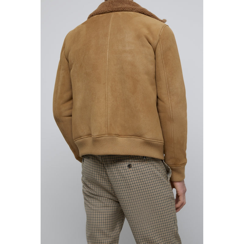 Closed - Shearling Bomber Coat - American Elm - Man