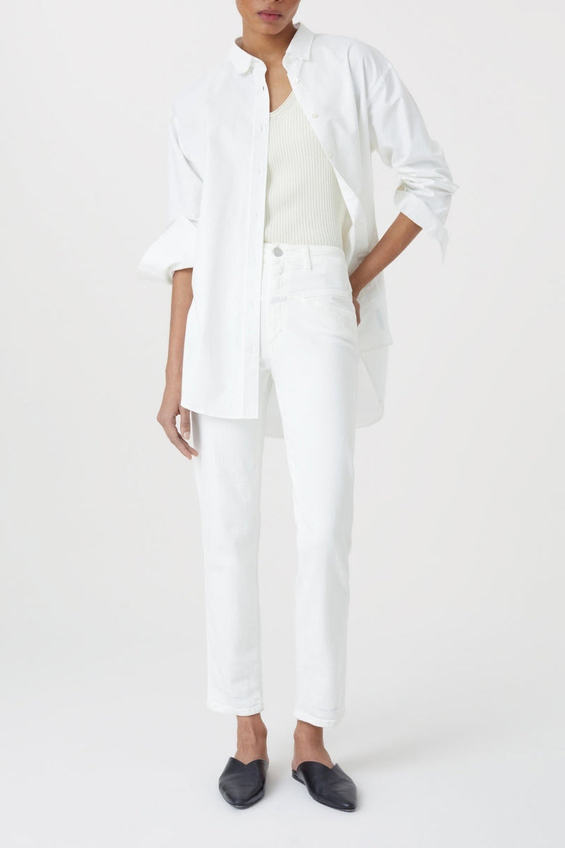 Jeans Pedal Pusher - White - Femme