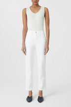 Jeans Pedal Pusher - White - Femme