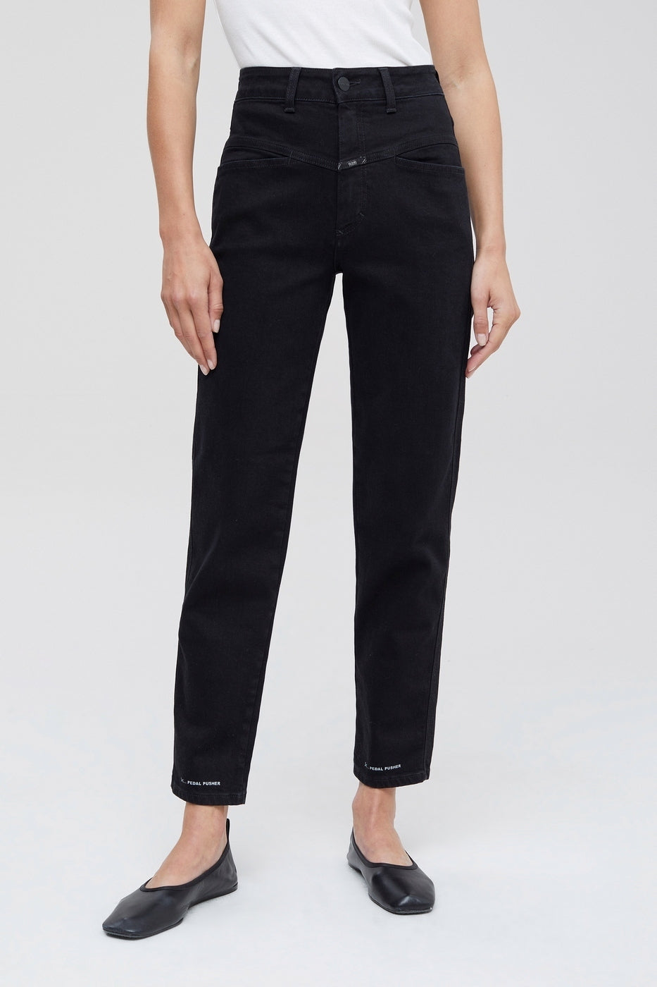 Pedal Pusher Jeans - Black - Women