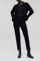 Jeans Pedal Pusher - Black - Femme