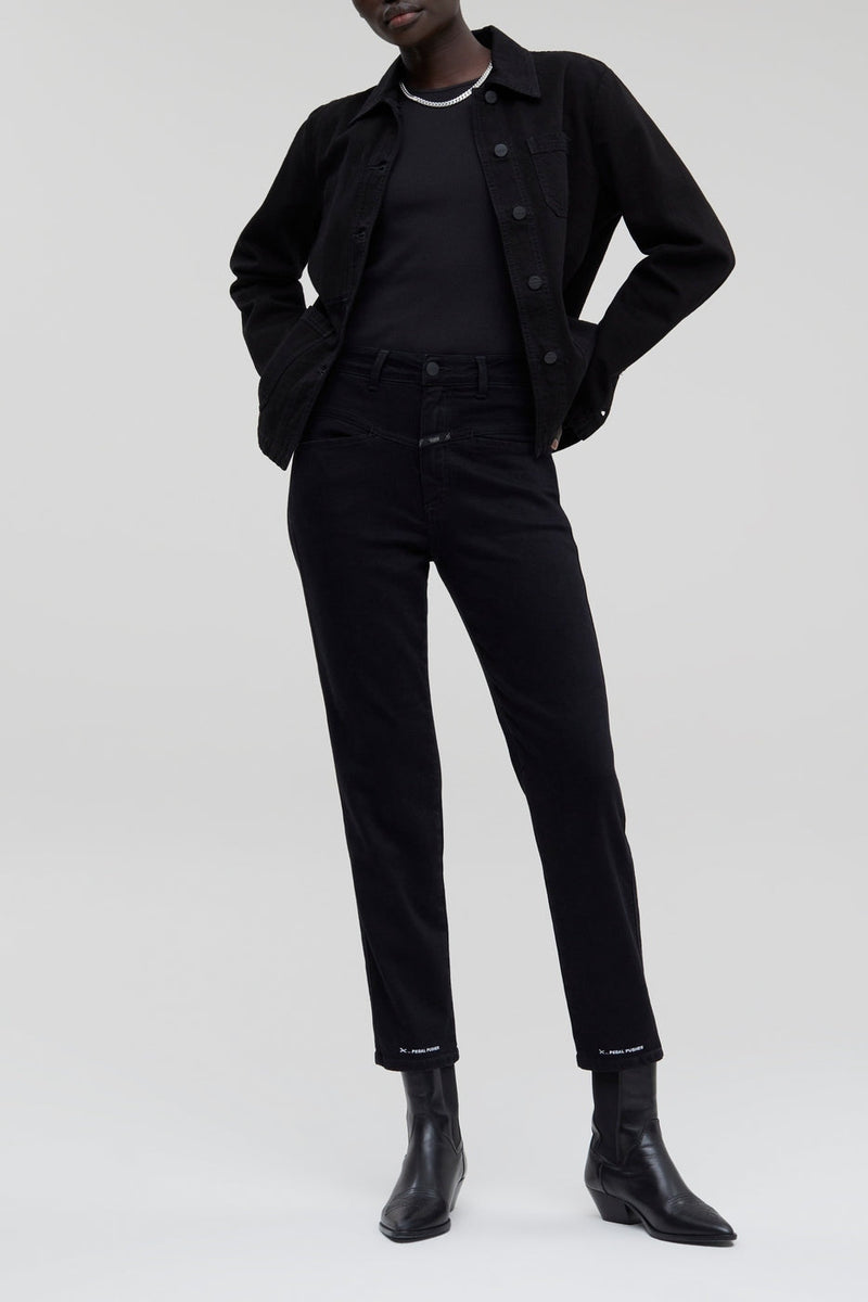 Jeans Pedal Pusher - Black - Femme