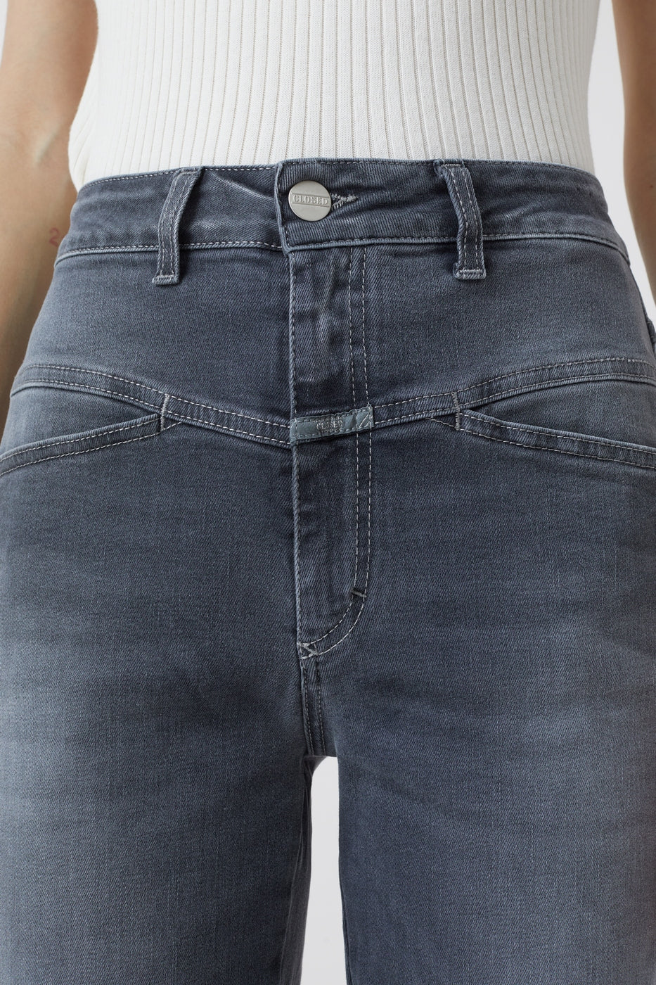 Jeans Pedal Pusher - Mid Grey - Mujer
