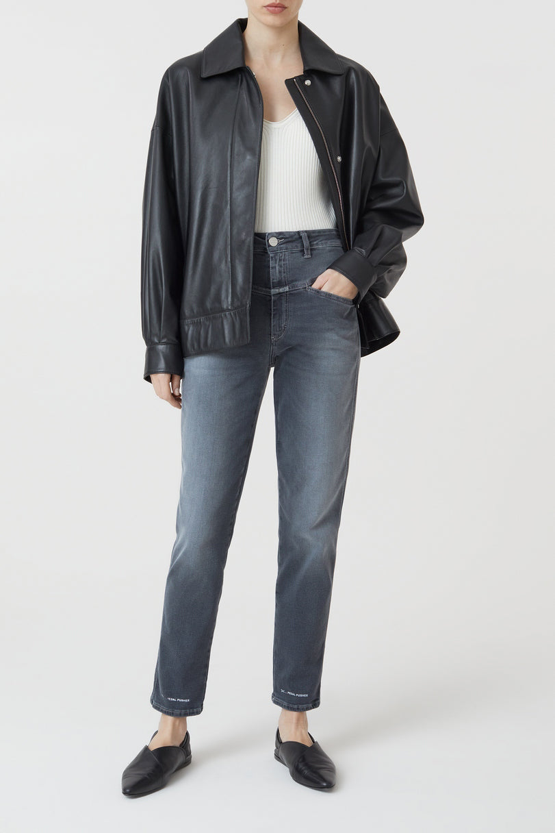 Jeans Pedal Pusher - Mid Grey - Mujer