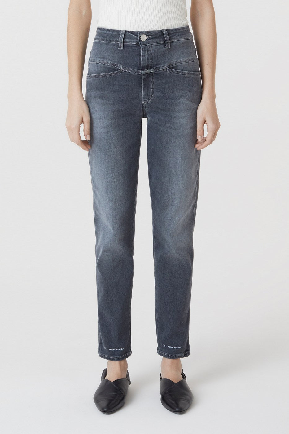 Jeans Pedal Pusher - Mid Grey - Mujer