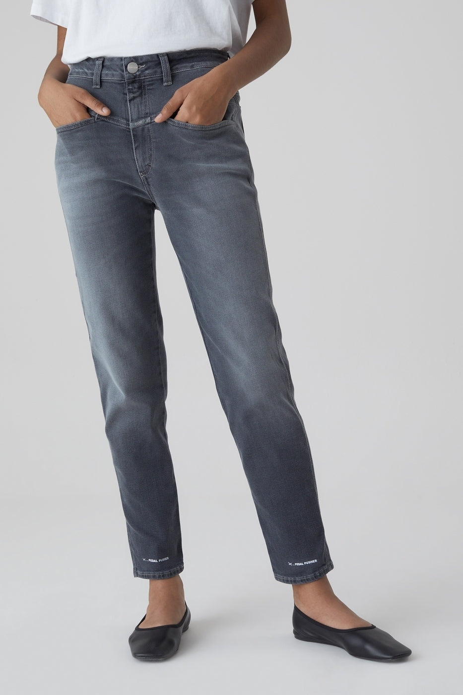 Jeans Pedal Pusher - Mid Grey - Mujer