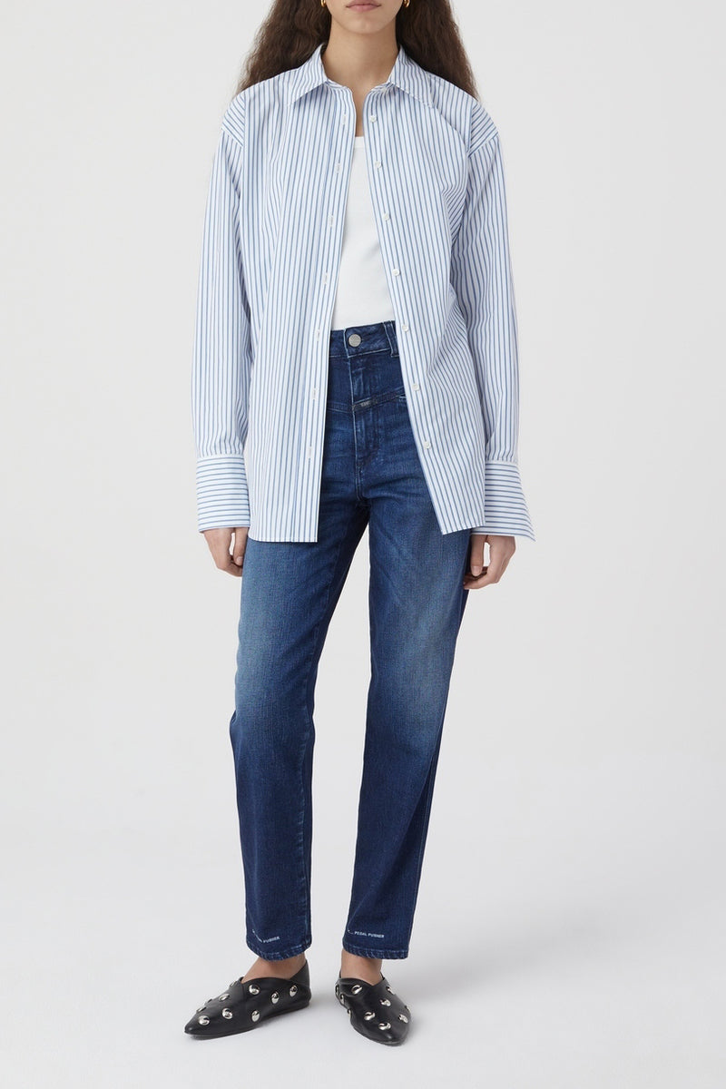 Jeans Pedal Pusher - Dark Blue - Femme