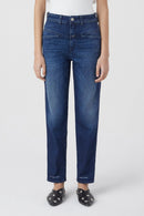 Jeans Pedal Pusher - Dark Blue - Femme