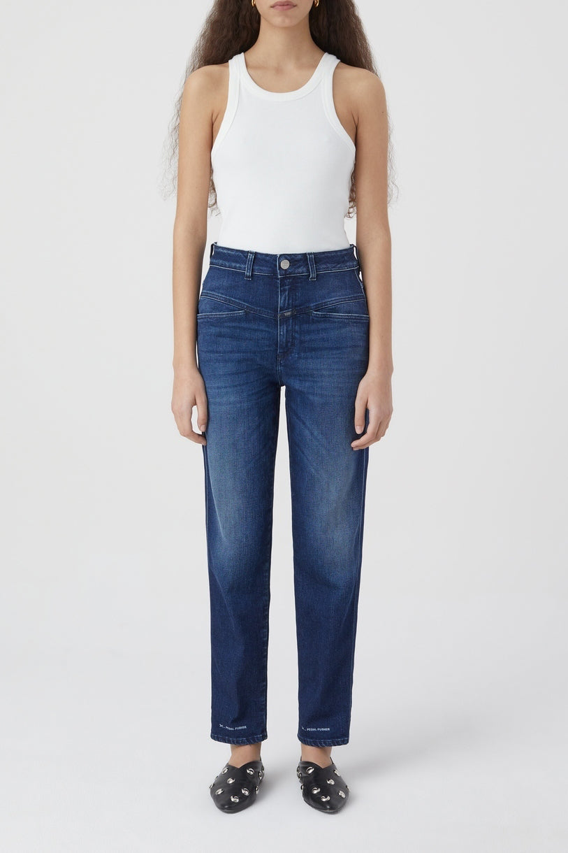 Jeans Pedal Pusher - Dark Blue - Women