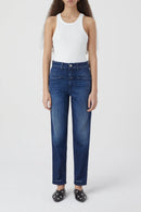 Jeans Pedal Pusher - Dark Blue - Femme