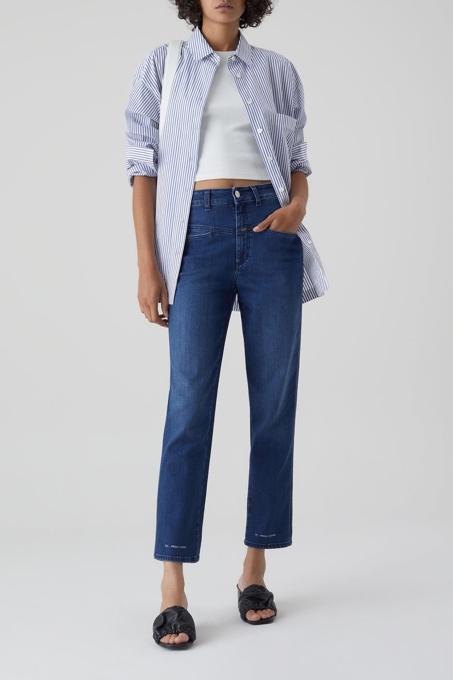 Jeans Pedal Pusher - Azul oscuro - Mujer