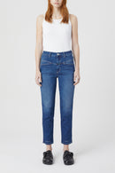 Jeans Pedal Pusher - Dark Blue - Femme