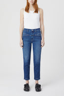 Jeans Pedal Pusher - Dark Blue - Femme
