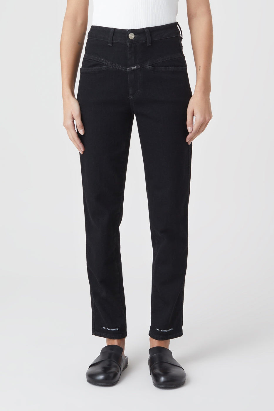 Jeans Pedal Pusher - Black - Mujer