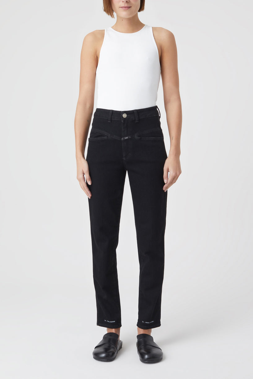 Jeans Pedal Pusher - Black - Mujer