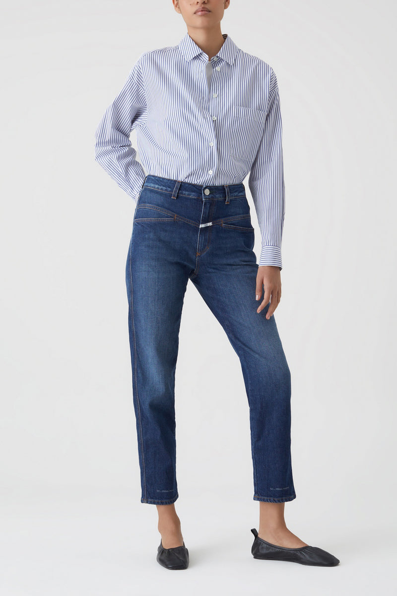 Jeans Pedal Pusher - Dark Blue - Femme