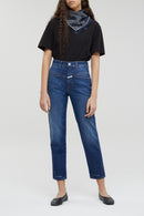 Jeans Pedal Pusher - Dark Blue - Femme