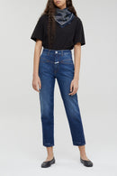 Jeans Pedal Pusher - Dark Blue - Femme