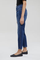 Jeans Pedal Pusher - Dark Blue - Femme