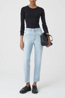 Jeans Pedal Pusher - Light Blue - Femme