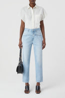 Jeans Pedal Pusher - Light Blue - Femme