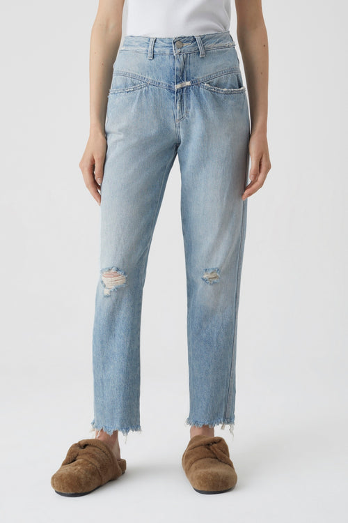 Jeans Pedal Pusher - Light Blue - Femme