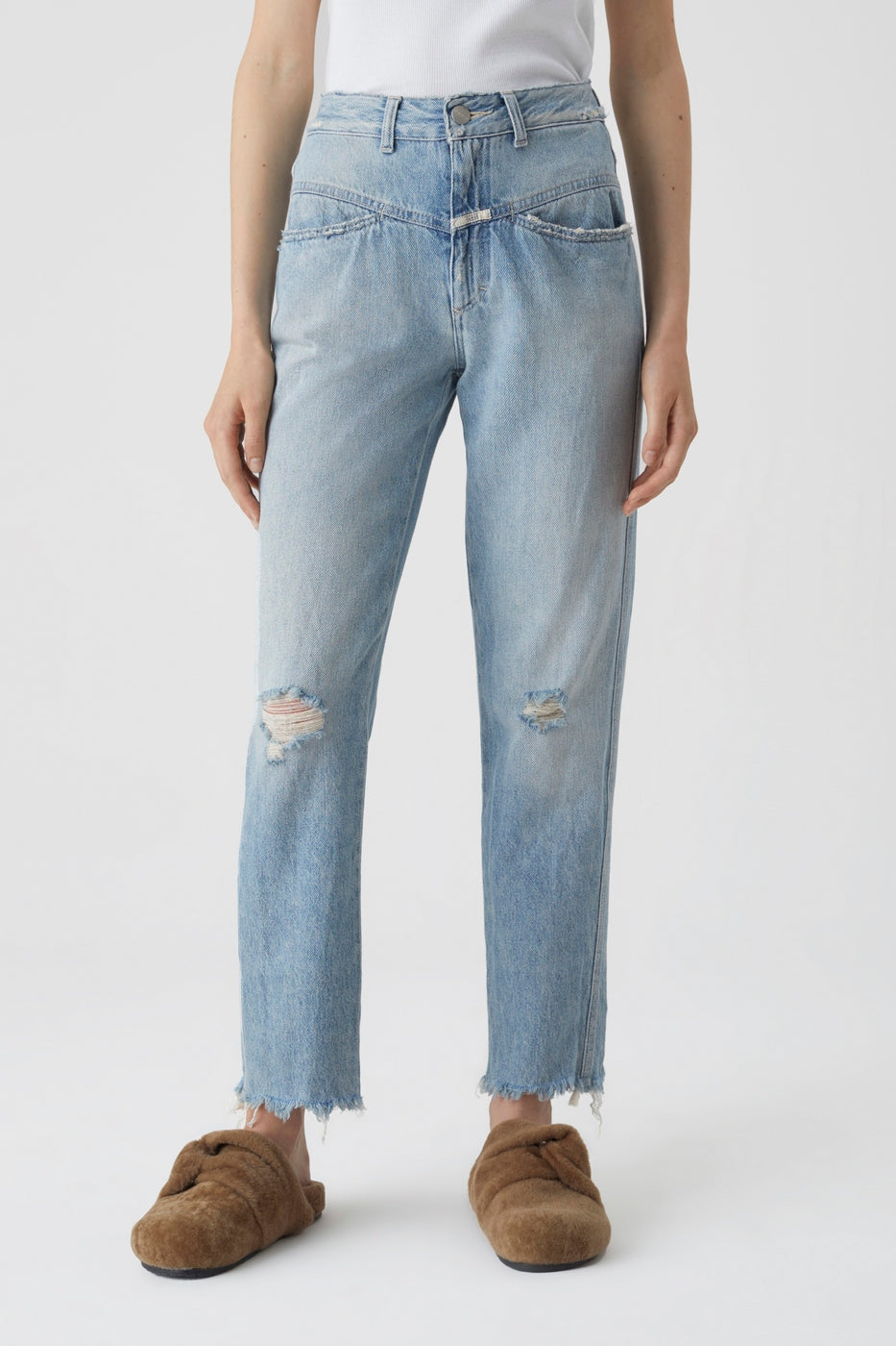 Jeans Pedal Pusher - Light Blue - Women