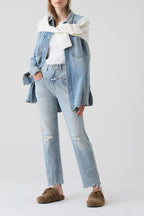 Jeans Pedal Pusher - Light Blue - Women
