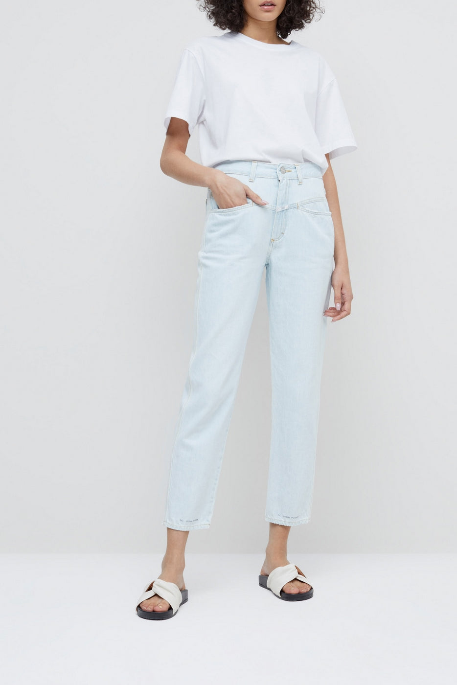 Jean Pedal Pusher - Light Blue - Mujer