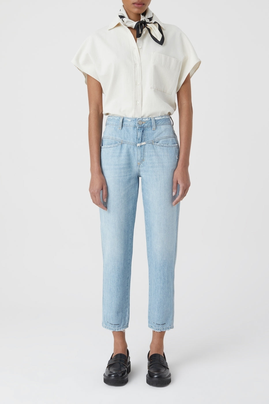 Jeans Pedal Pusher - Light Blue - Mujer