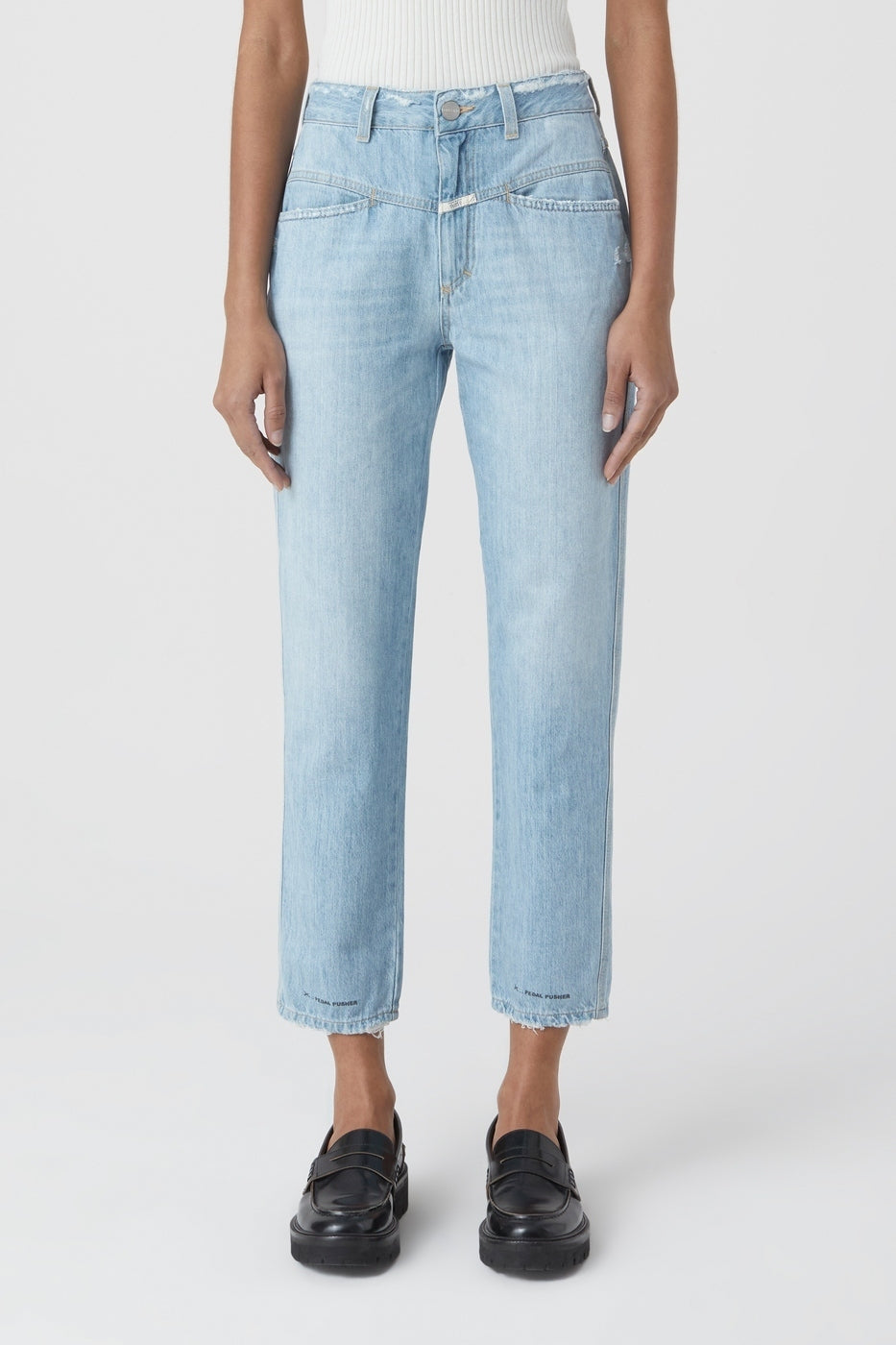 Jeans Pedal Pusher - Light Blue - Mujer