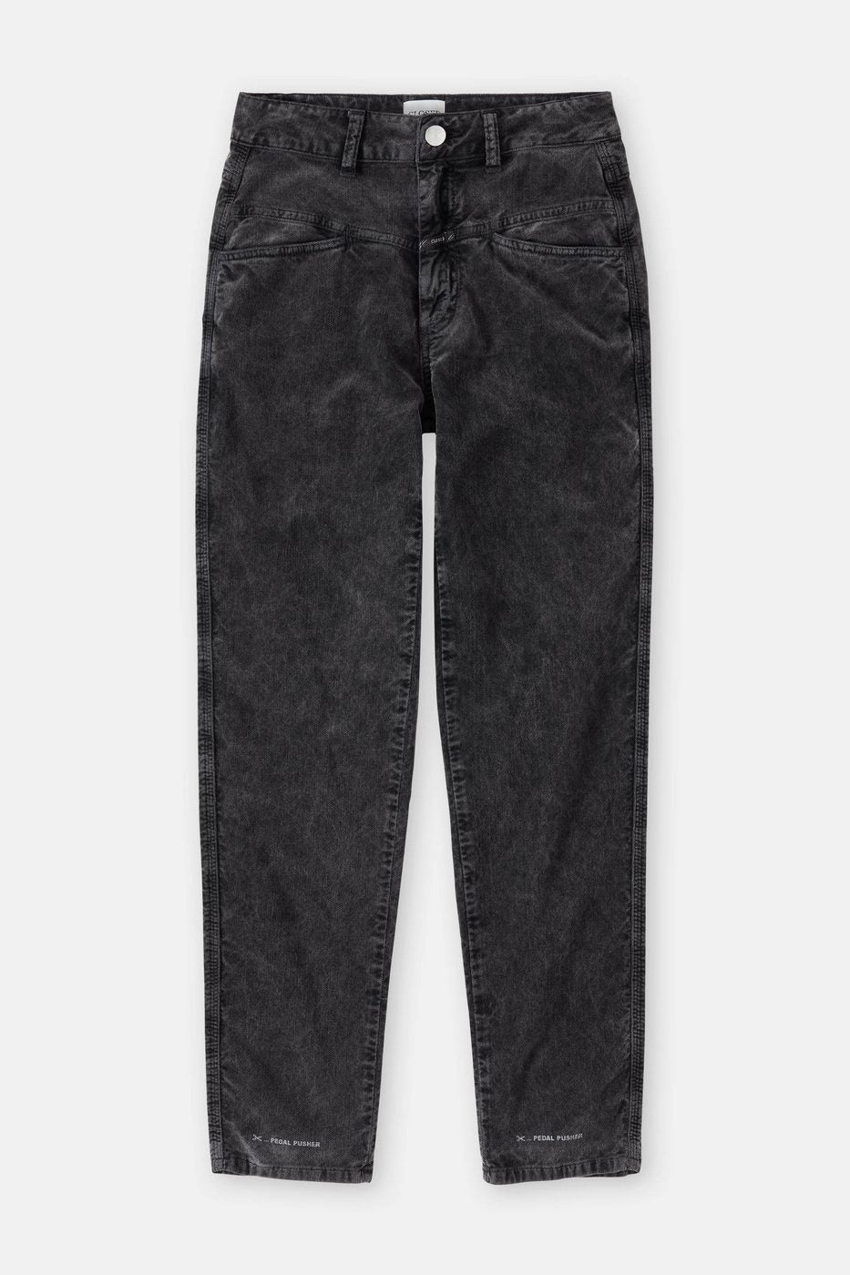 Pedal Pusher Trousers - Washed Black - Women
