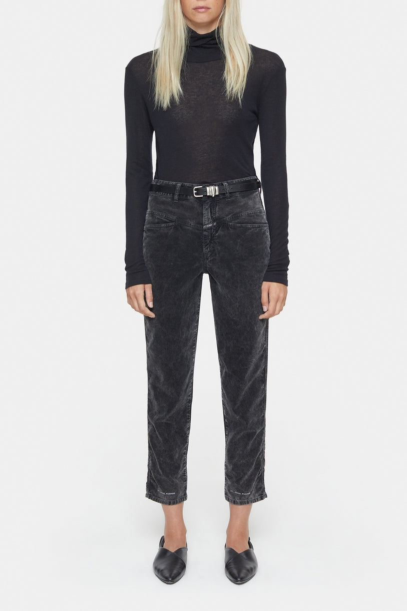 Pedal Pusher Trousers - Washed Black - Women